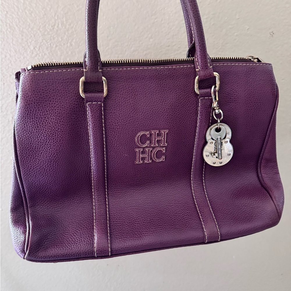 Carolina Herrera Purple Shoulder Bag